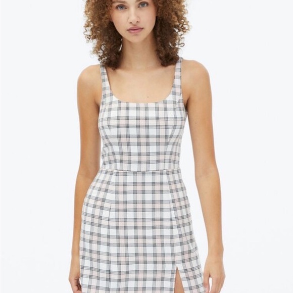 Aeropostale Dresses & Skirts - Aeropostale Plaid Mini Dress Size S Fitted Sleeveless Side Slit